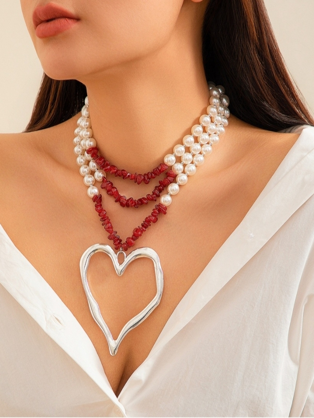 Heart Pendant Necklace with Your Choice Gold or Silver Heart Blue, Red, Or Other - Picture 11 of 17